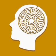 silhouette of heads with a labyrinth inside N2