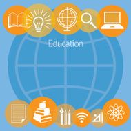 Education E-Learning Icons Background