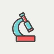 Microscope thin line icon N8