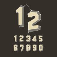 3D number icons Vector set N5
