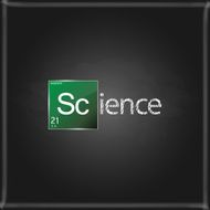 chemistry science text on chalkboard background