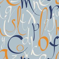 Seamless pattern with hand drawn alphabet N10