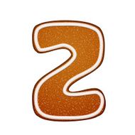 3d lovely gingerbread cookie alphabet Z