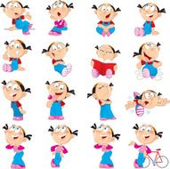 funny girl in various poses N2