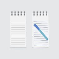 Vector note book paper long shape