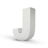 white letter J