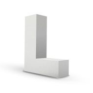 white letter L