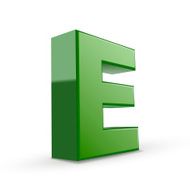 3d green letter E N3