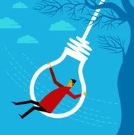 swinging a businessman