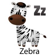 Alphabet Z with zebra