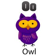 Alphabet O with Owl