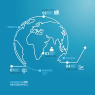 world business diagram line style template