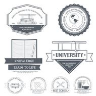 Education set label template of emblem element for your product