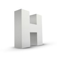 white letter H