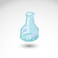 Test tube flat vector icon