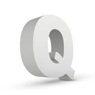 white letter Q