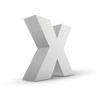 white letter X