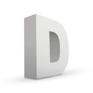 white letter D