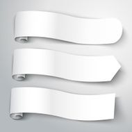 vector illustration blank white note paper