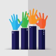 colorful hands vector illustration N5