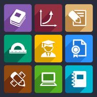 Mathematics Flat Icons Set 51