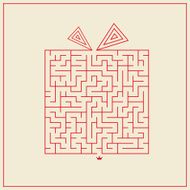 innovative present shaped maze