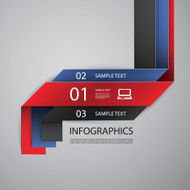 Paper Ribbons Infographics Design N3