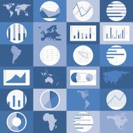 flat design world maps graphics vector