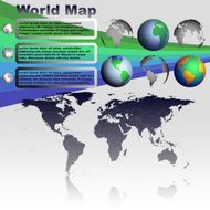 World map on gray background vector N2