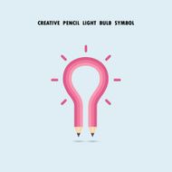 Pencil and light bulb on background N2