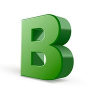 3d green letter B N3