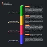 Column infographics Flat style Box design