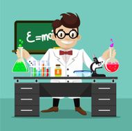 Vector flat scientist illustration N2