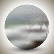 Dotted world globe blurred design vector illustration N6