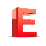 3d red letter E N6