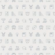 School line icon pattern set N15