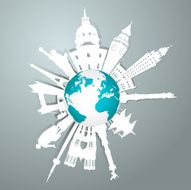 Vector World famous landmark collection