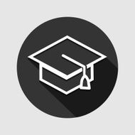 Graduation icon great for any use Vector EPS10