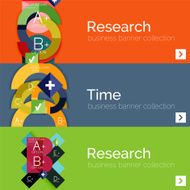 Flat design vector infographic banners with geometric infographics N165