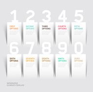 Modern infographics number options template