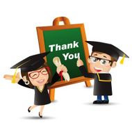 Graduate student Thank you Man Woman