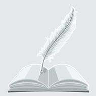 Open book &amp; feather