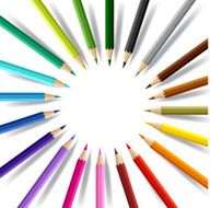 Background with colored pencils Vector conceptual illustration N5