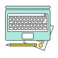 Online education concept e-learning studying process professional learning via N2