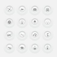 Button School and Education Icons Web design Menu template