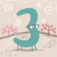 Cute alphabet Number 3