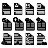 CV icons set