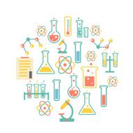 chemistry icons background N2