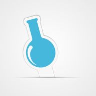 Paper sticker Test tube for biology or chemistry