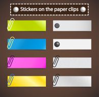 Stickers on the paper clips